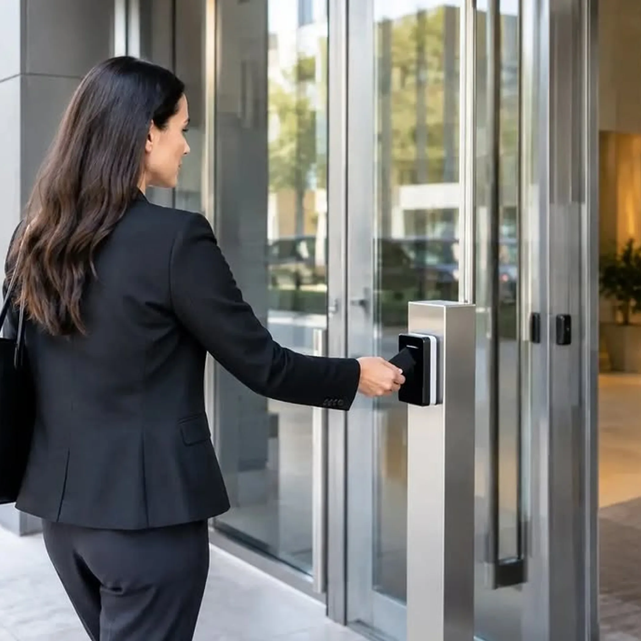 secure commercial property entry