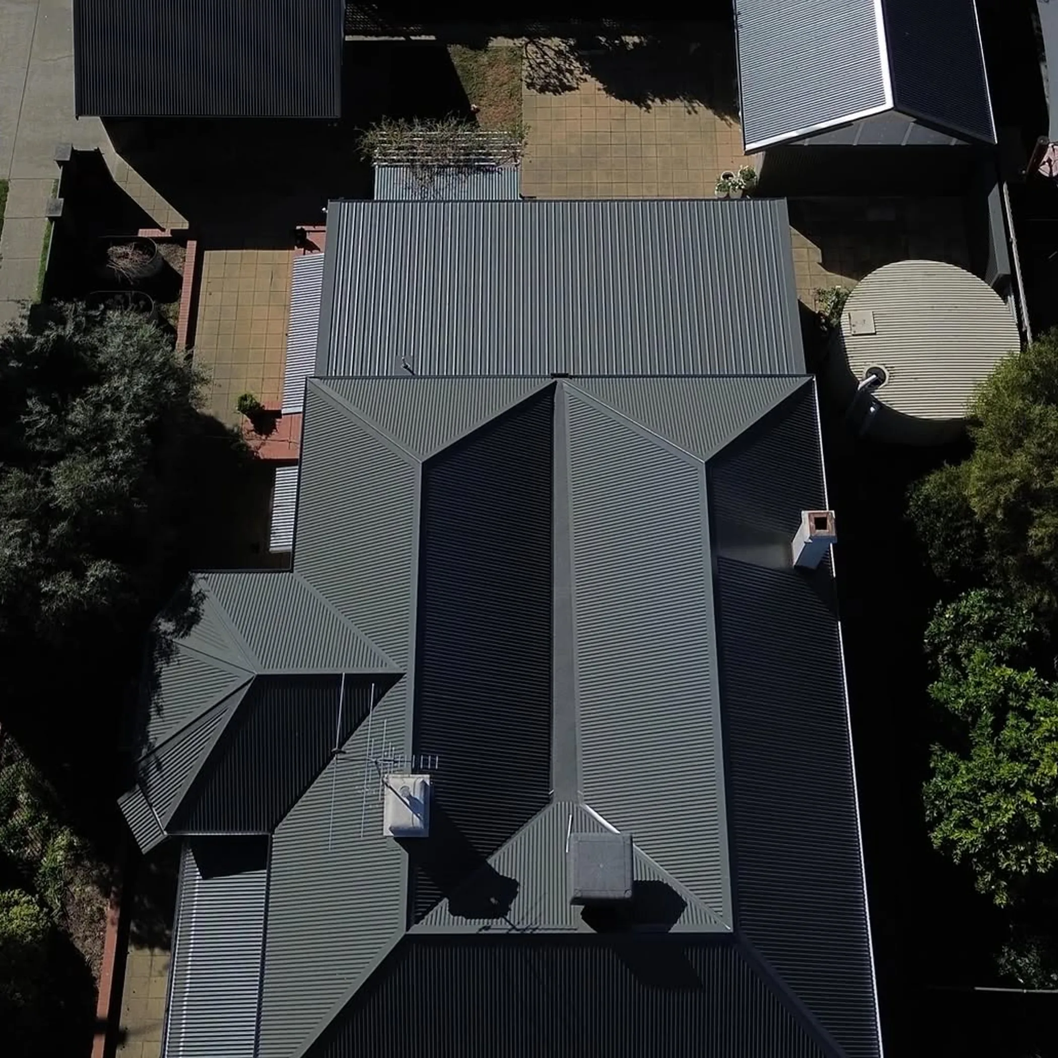 varied metal roofing materials